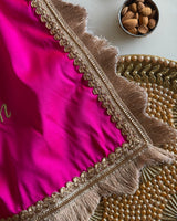 Personalised om and trishul square thali cover