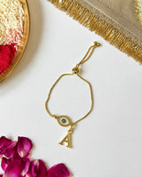 Grace Evil Eye Personalised Adjustable Bracelet Lumba