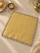 Golden Peacock Thali set with thali cover