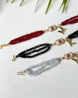 Personalised guruji bracelet with golden initial