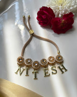 Personalised Name Band with hanging initials
